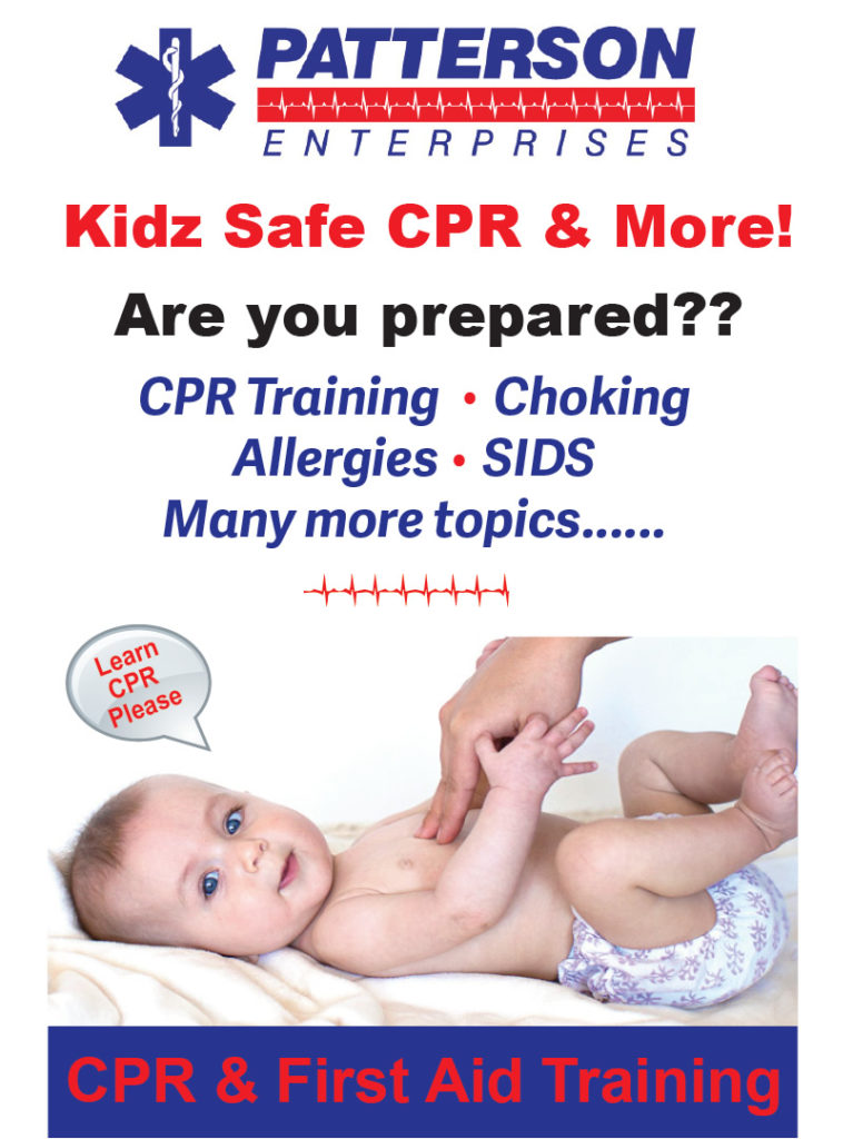 Kids Safe CPR, training for choking, allergies,SIDS, AED